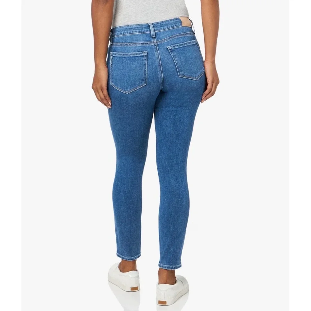 Paige Verdugo Ankle Mid Rise Ultra Skinny Jeans Blue Transcend Vintage Size 34